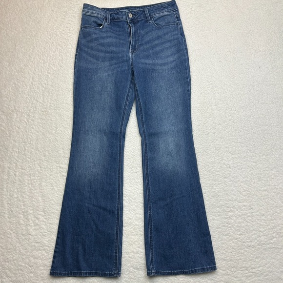 Old Navy Denim - Old Navy Wow Flare Jeans Women 6 (28x30)‎ Blue Denim High-Rise Stretch Whiskered